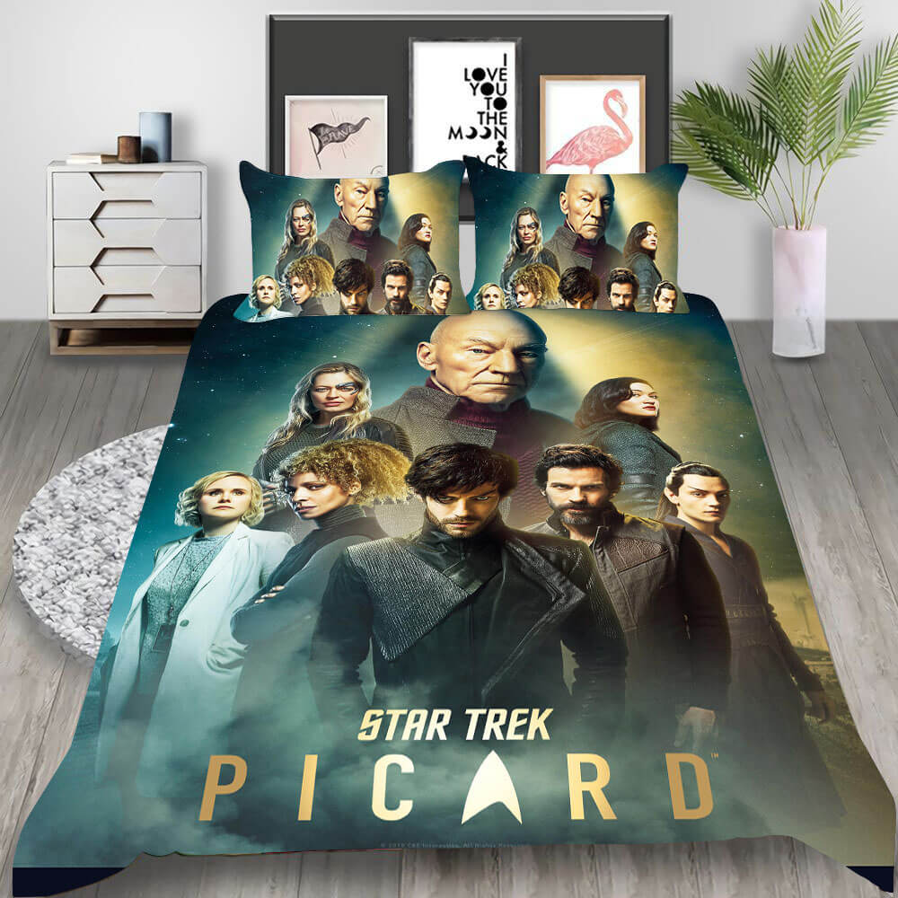 Star Trek Picard Discovery Cosplay Bedding Set Duvet Cover Halloween Bed Sheets