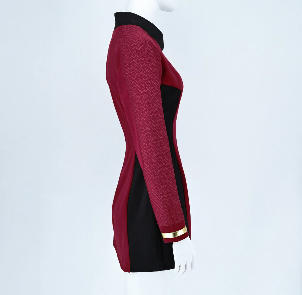 Strange New Worlds Uhura Red Dress Uniforms Startfleet Shirts Costumes