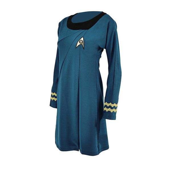 Star Trek TOS Female Duty Uniforms The Original Series Blue Gold Red Dress Costume