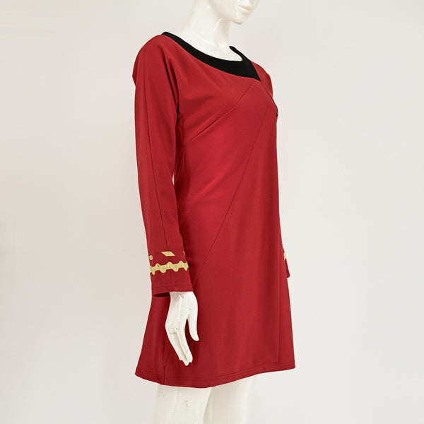 Star Trek TOS Female Duty Uniforms The Original Series Blue Gold Red Dress Costume