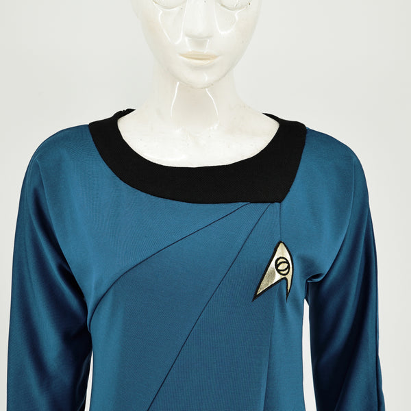 Star Trek TOS Female Duty Uniforms The Original Series Blue Gold Red Dress Costume