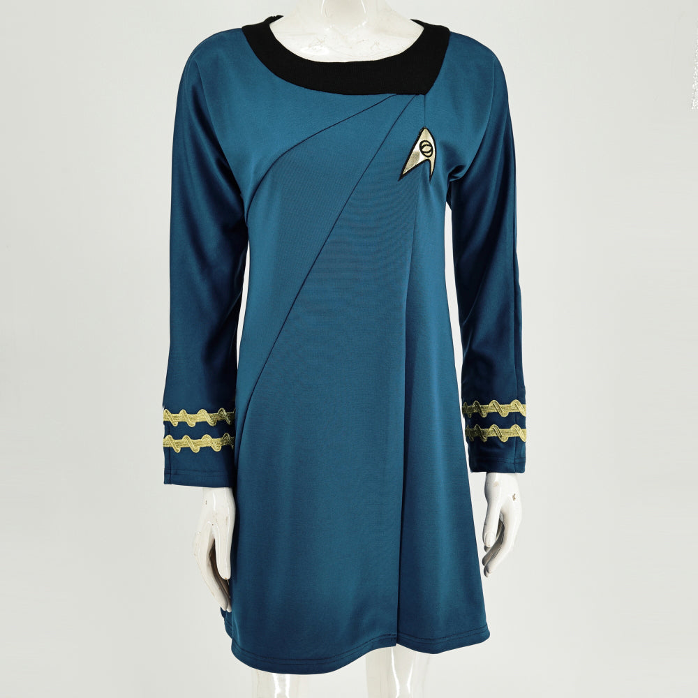 Star Trek TOS Female Duty Uniforms The Original Series Blue Gold Red D – Cosermart
