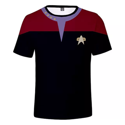 The Next Generation Captain Picard 3D T-Shirts DSN Starfleet Sports Fitness Top