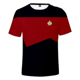 The Next Generation Captain Picard 3D T-Shirts DSN Starfleet Sports Fitness Top