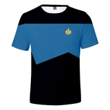 The Next Generation Captain Picard 3D T-Shirts DSN Starfleet Sports Fitness Top