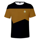The Next Generation Captain Picard 3D T-Shirts DSN Starfleet Sports Fitness Top