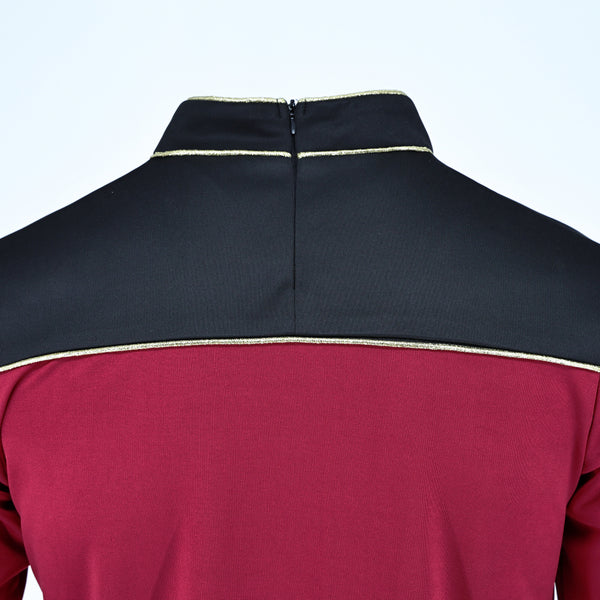 Star Trek The Next Generation Flag Officer Uniform TNG Admiral Red Shirt Starfleet Costume