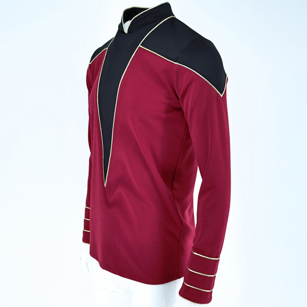 Star Trek The Next Generation Flag Officer Uniform TNG Admiral Red Shirt Starfleet Costume