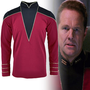Star Trek The Next Generation Flag Officer Uniform TNG Admiral Red Shirt Starfleet Costume