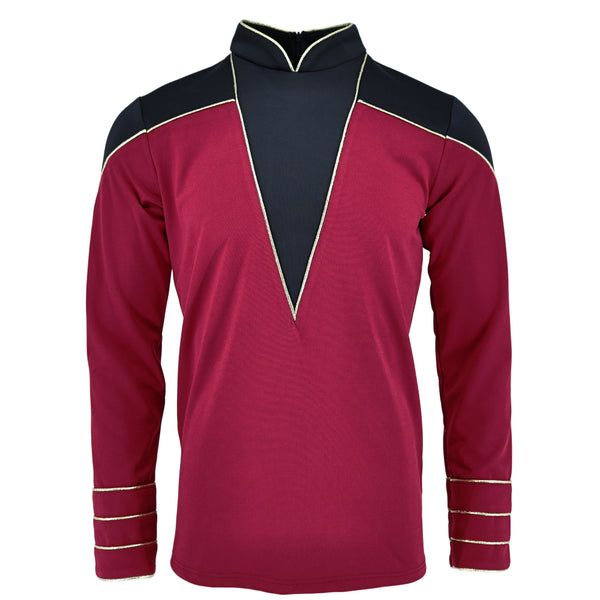 Star Trek The Next Generation Flag Officer Uniform TNG Admiral Red Shirt Starfleet Costume