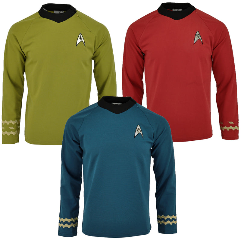 The Original Series TOS Kirk Spock Uniform Shirt Cosplay Costume