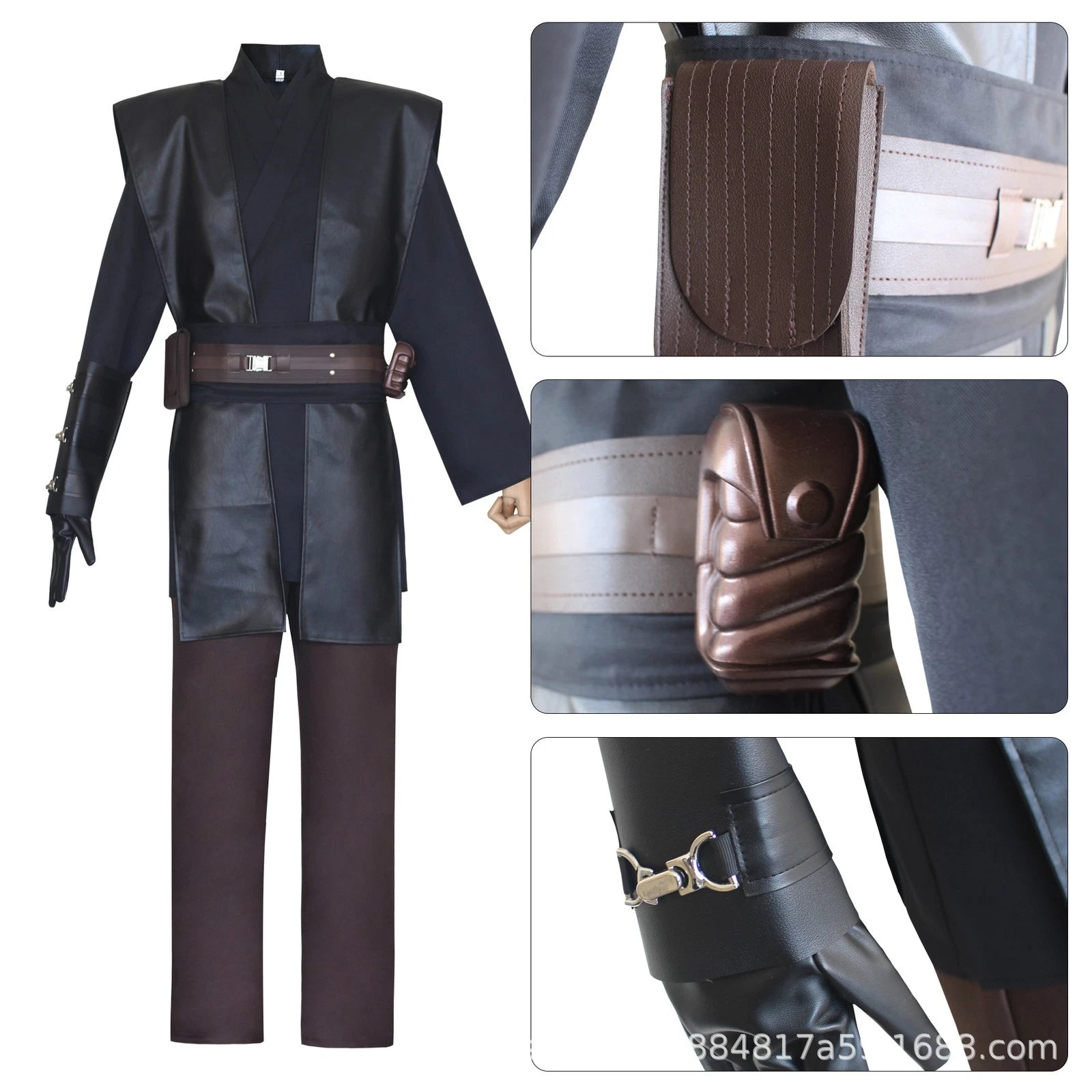 SW 3 Revenge of the Sith Anakin Skywalker Suit Pants Halloween Cosplay Costume
