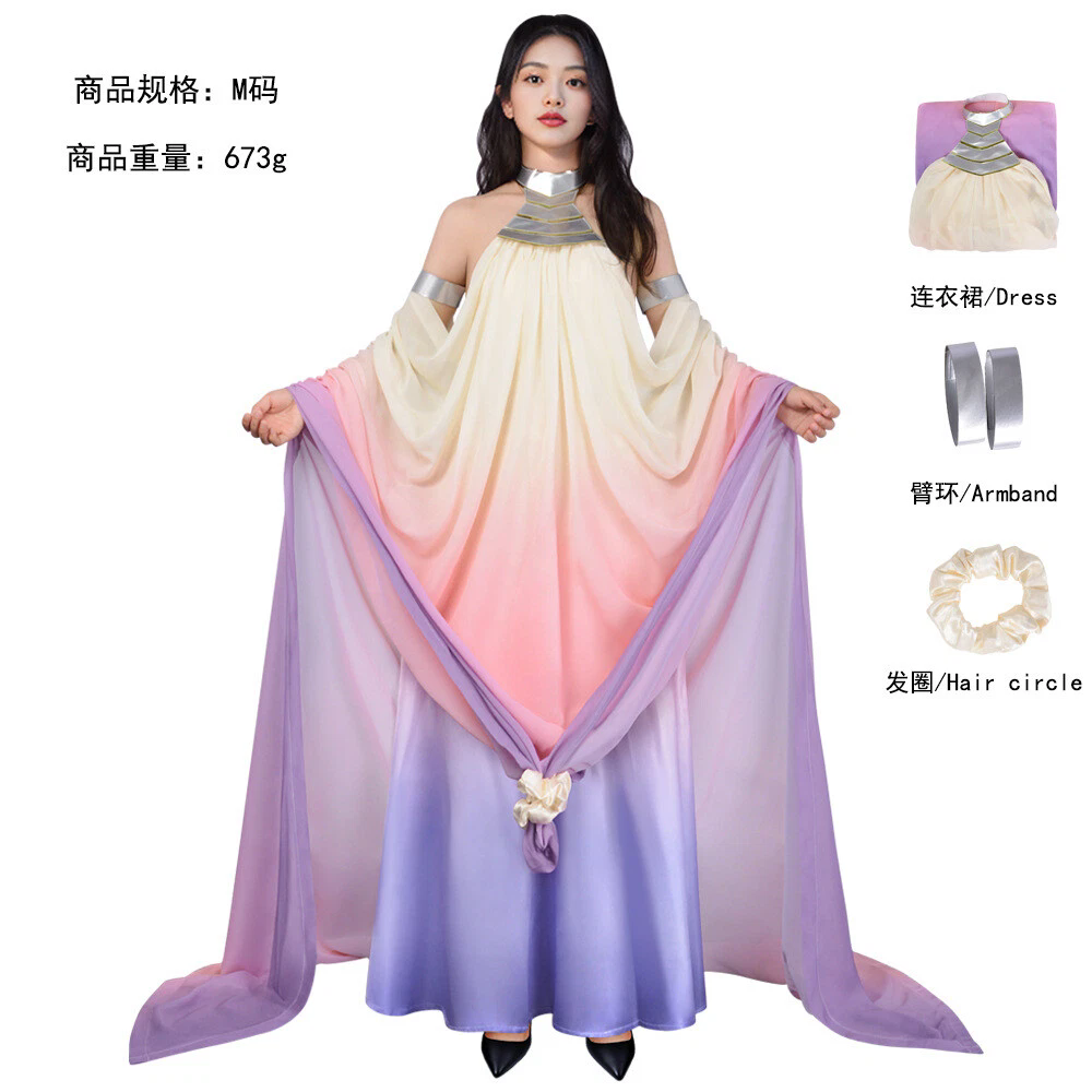 SW Queen Padmé Amidala Dress Costumes Halloween Cosplay Carnival Suits