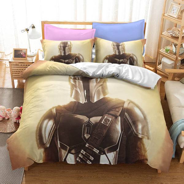 Star Wars The Mandalorian Cosplay Bedding Duvet Cover Halloween Sheets Bed Set