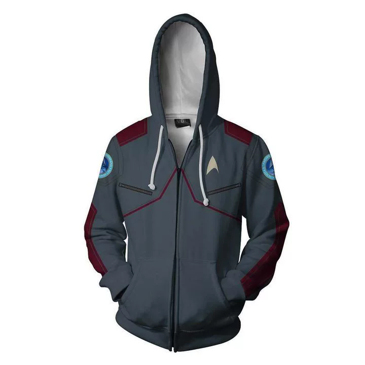Star Trek Captain Kirk Pike Hoodie Sweater 3D Sweatshirt Cosplay Costume