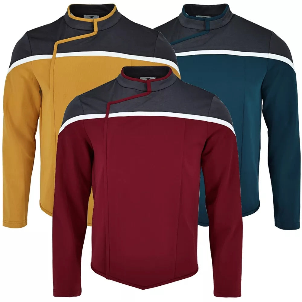 ST Strange New Worlds Lower Decks Dress Uniforms Starfleet Top Shirts Badge Costume