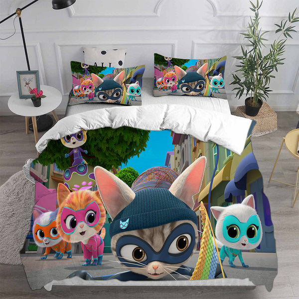 Super Kitties Bedding Sets Bed Quilt Cover Pillow Case Halloween Cosplay Comforter Sets