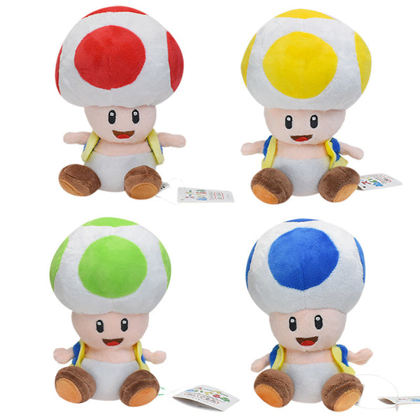 Super Mario Toad Plush Toy Soft Stuffed Doll Birthday Holiday Gifts