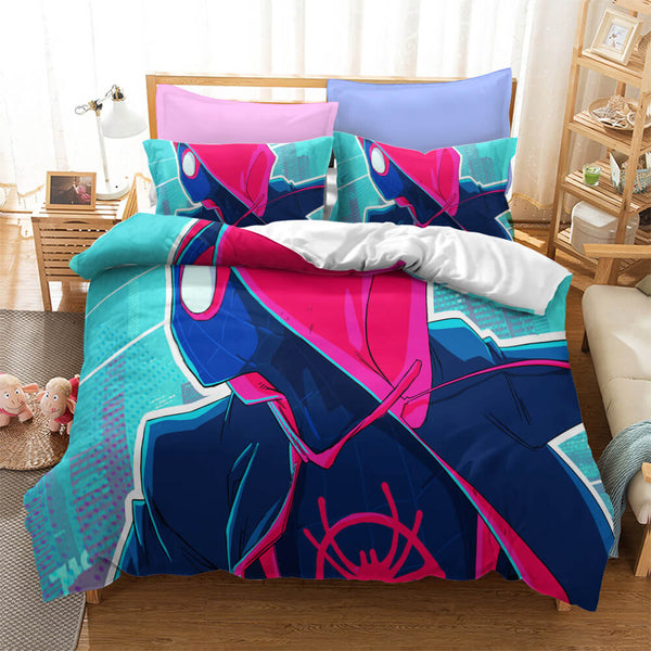 Superhero SpiderMan Peter Parker Cosplay Bedding Set Duvet Cover Halloween Bed Sheets
