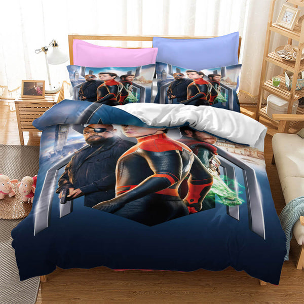 Superhero SpiderMan Cosplay Bedding Set Duvet Cover Halloween Bed Sheets