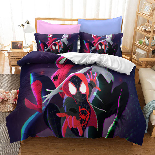 Superhero SpiderMan Cosplay Bedding Set Duvet Cover Halloween Bed Sheets