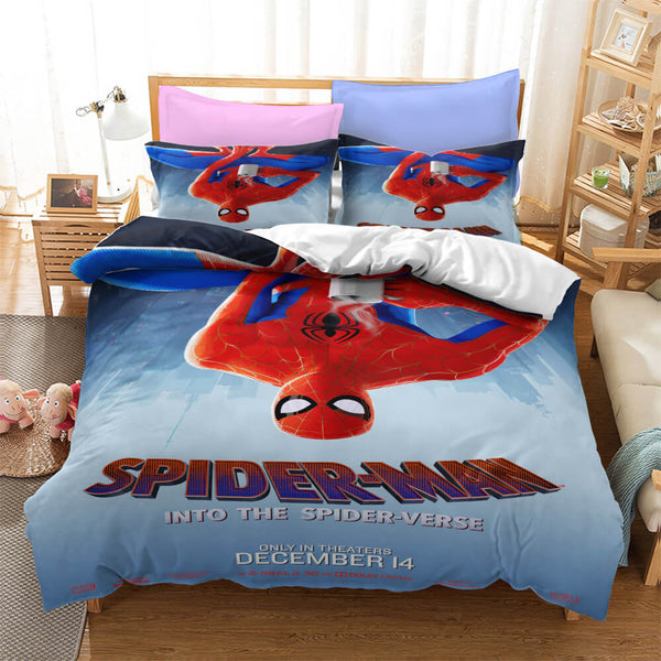 Superhero SpiderMan Cosplay Bedding Set Duvet Cover Halloween Bed Sheets