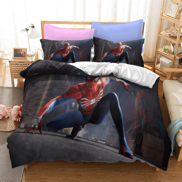 Superhero SpiderMan Cosplay Bedding Set Duvet Cover Halloween Bed Sheets