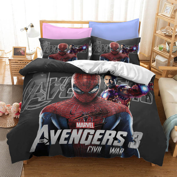Superhero SpiderMan Cosplay Bedding Set Duvet Cover Halloween Bed Sheets