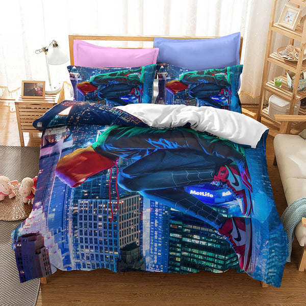 Superhero SpiderMan Cosplay Bedding Set Duvet Cover Halloween Bed Sheets