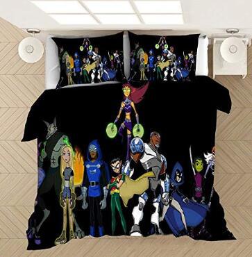 Teen Titans Go Cosplay Bedding Set Duvet Cover Halloween Bed Sheets
