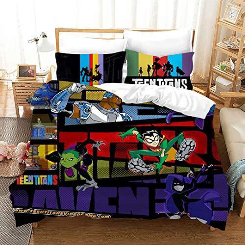 Teen Titans Go Cosplay Bedding Set Duvet Cover Halloween Bed Sheets