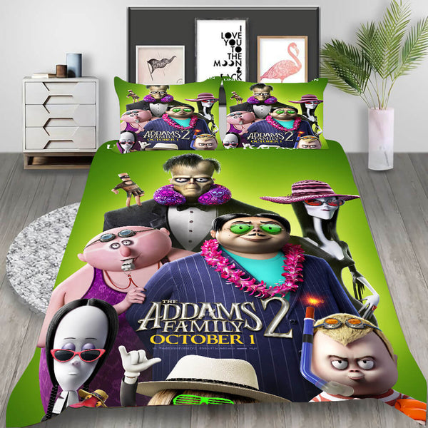 The Addams Family 2 Cosplay Bedding Set Duvet Cover Halloween Bed Sheets