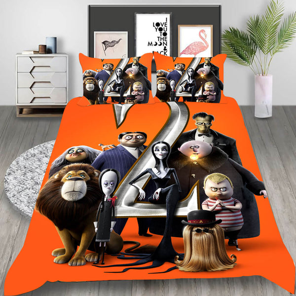 The Addams Family 2 Cosplay Bedding Set Duvet Cover Halloween Bed Sheets