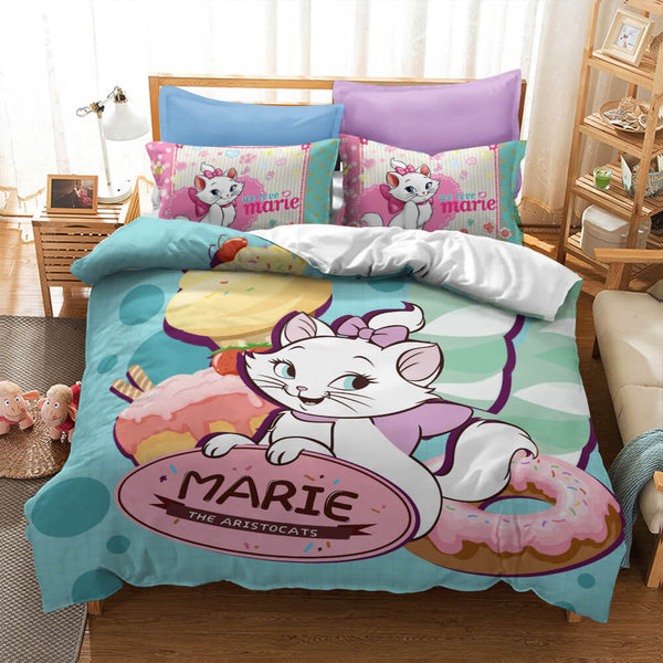The AristoCats Marie Cat Cosplay Bedding Set Duvet Cover Halloween Sheets