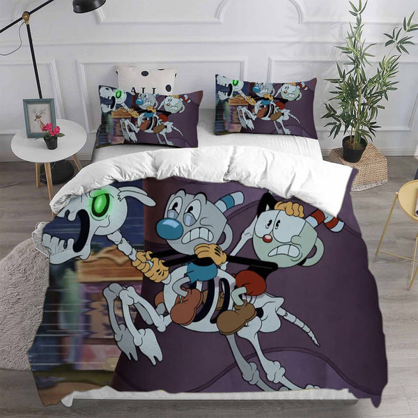 The Cuphead Show! Cosplay Bedding Sets Duvet Cover Halloween Comforter Sets