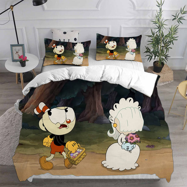 The Cuphead Show! Cosplay Bedding Sets Duvet Cover Halloween Comforter Sets