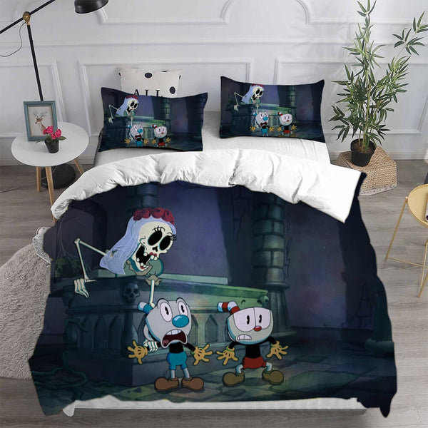 The Cuphead Show! Cosplay Bedding Sets Duvet Cover Halloween Comforter Sets