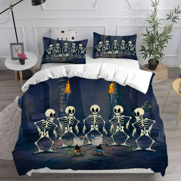 The Cuphead Show! Cosplay Bedding Sets Duvet Cover Halloween Comforter Sets