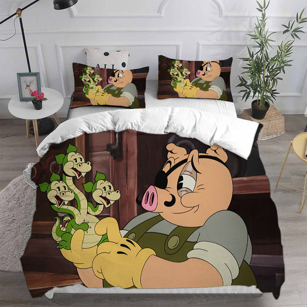 The Cuphead Show! Cosplay Bedding Sets Duvet Cover Halloween Comforter Sets