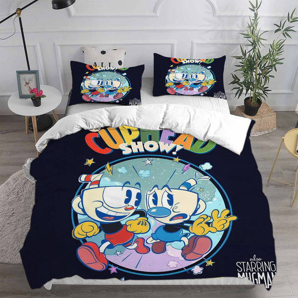 The Cuphead Show! Cosplay Bedding Sets Duvet Cover Halloween Comforter Sets