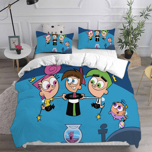 The Fairly OddParents Bedding Sets Bed Quilt Cover Pillow Case Halloween Cosplay Comforter Sets