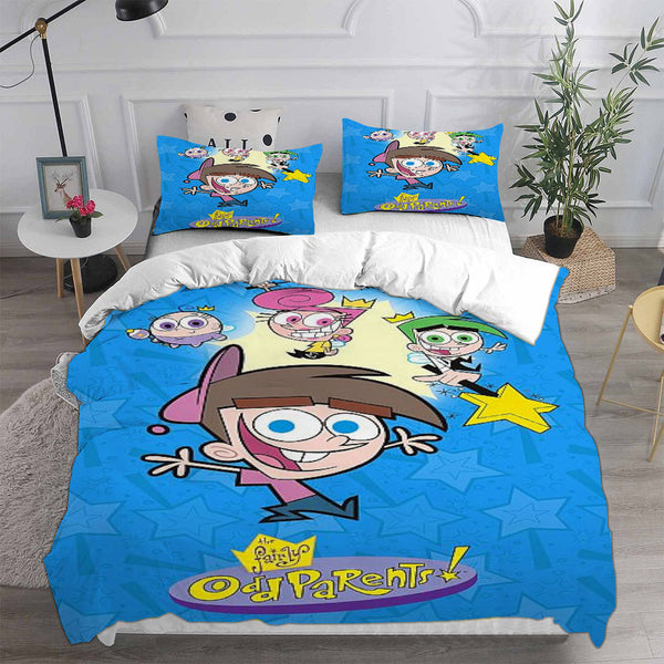 The Fairly OddParents Bedding Sets Bed Quilt Cover Pillow Case Halloween Cosplay Comforter Sets