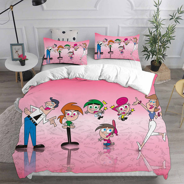 The Fairly OddParents Bedding Sets Bed Quilt Cover Pillow Case Halloween Cosplay Comforter Sets