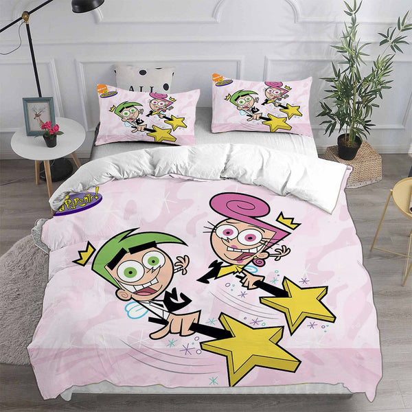 The Fairly OddParents Bedding Sets Bed Quilt Cover Pillow Case Halloween Cosplay Comforter Sets