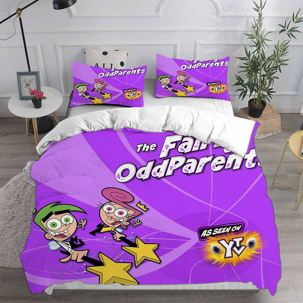 The Fairly OddParents Bedding Sets Bed Quilt Cover Pillow Case Halloween Cosplay Comforter Sets