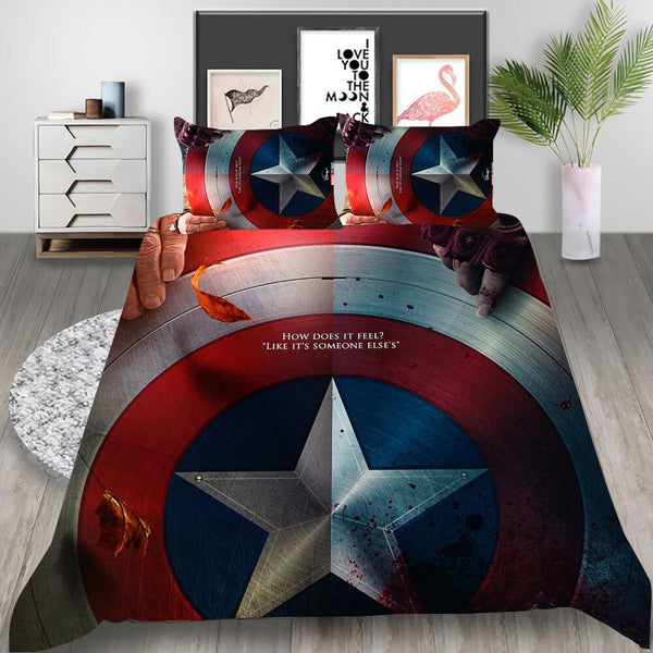 The Falcon and the Winter Soldier Cosplay Duvet Cover Set Halloween Quilt Cover