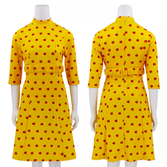 The Fantastic Mr Fox Mrs Fox Mother Gold Dress Skirts Halloween Cosplay Costumes