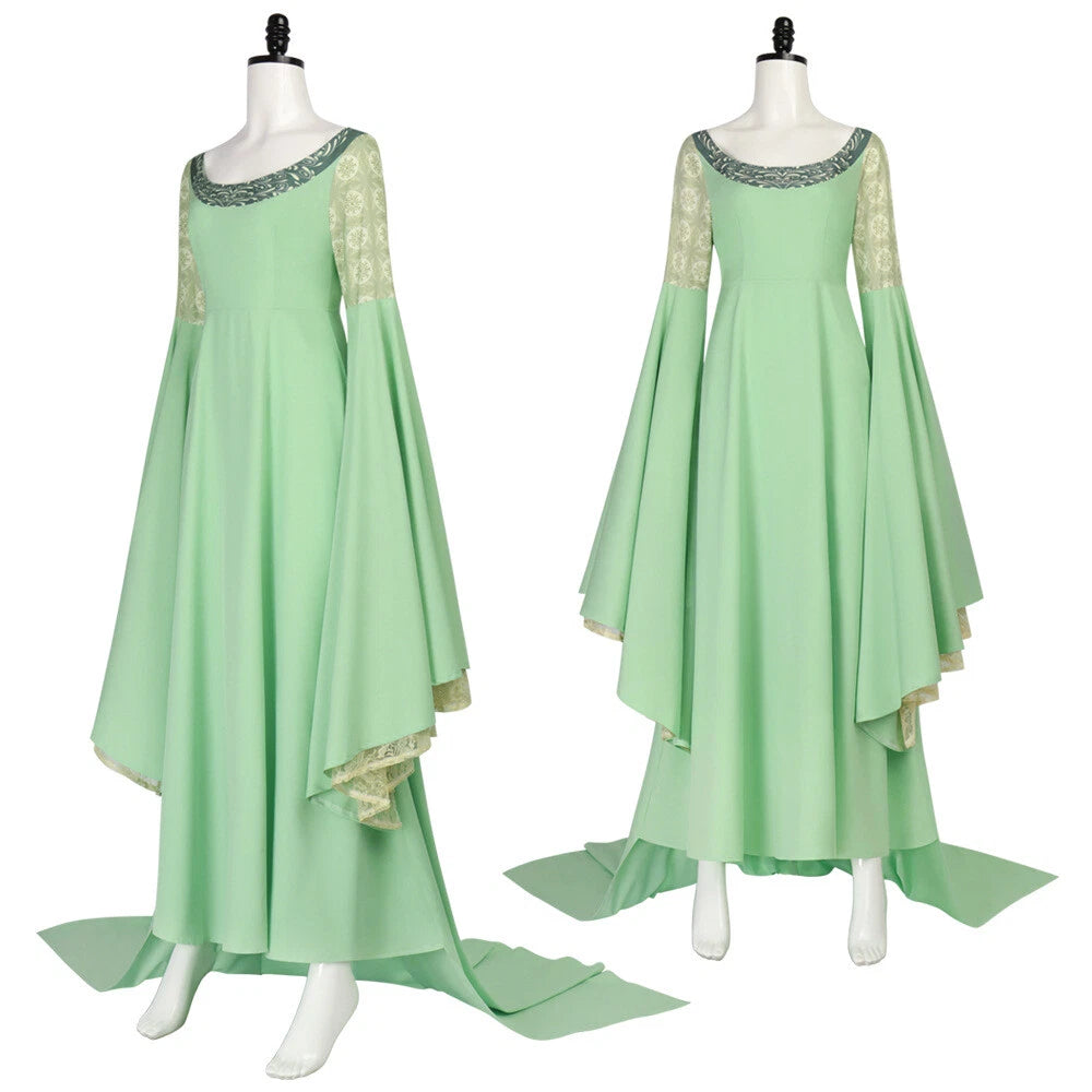 The Lord of the Rings Arwen Undómiel Dress Crown Cosplay Costume The Fairy Suits