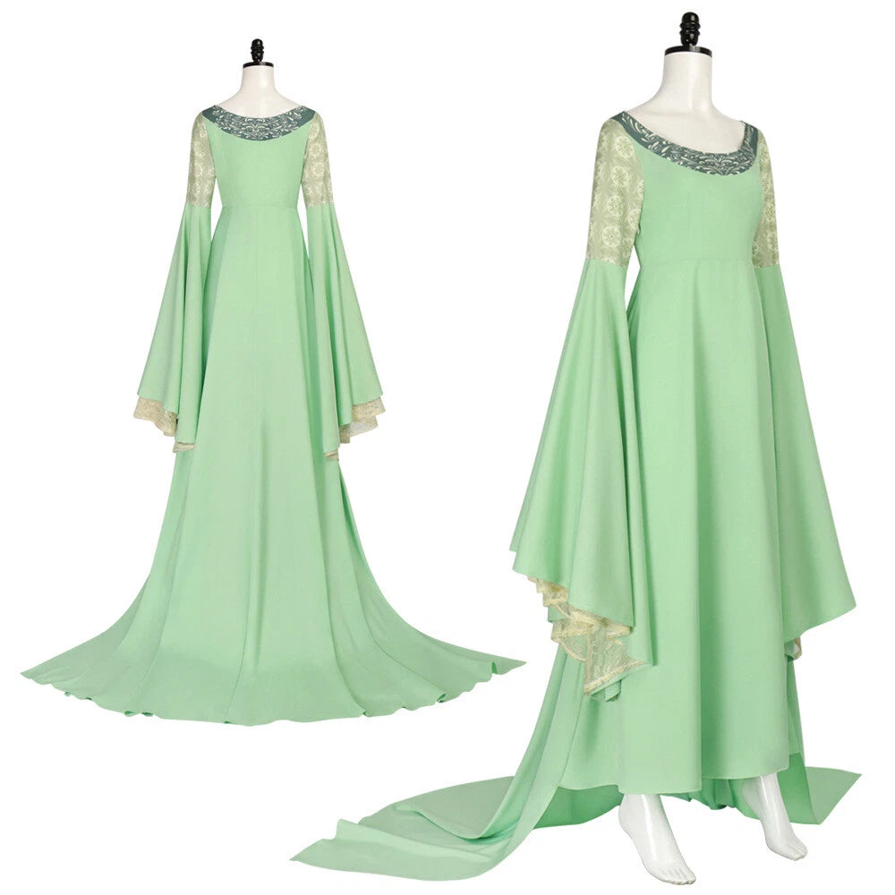 The Lord of the Rings Arwen Undómiel Dress Crown Cosplay Costume The Fairy Suits