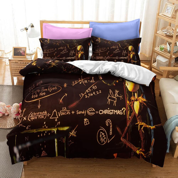The Nightmare Before Christmas Cosplay Bedding Set Duvet Cover Halloween Sheets